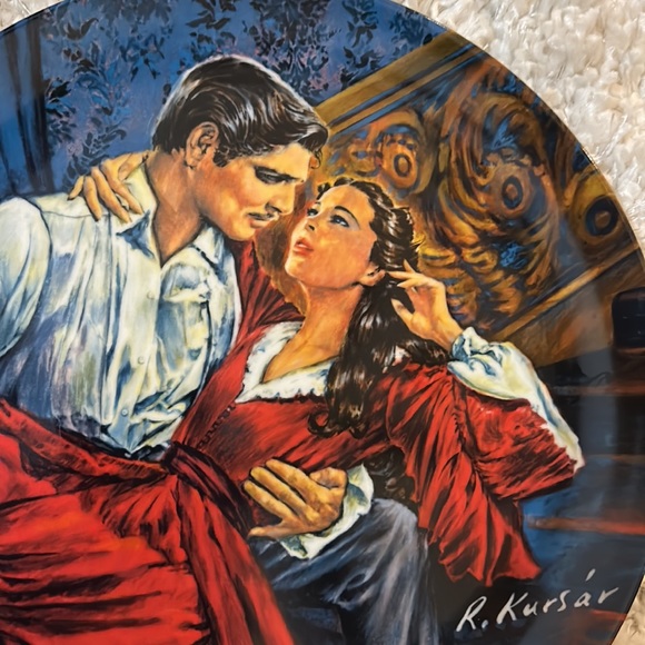 Rare Limited Edition Gone with the Wind Collector plate Scarlett & Rhett - Picture 3 of 8